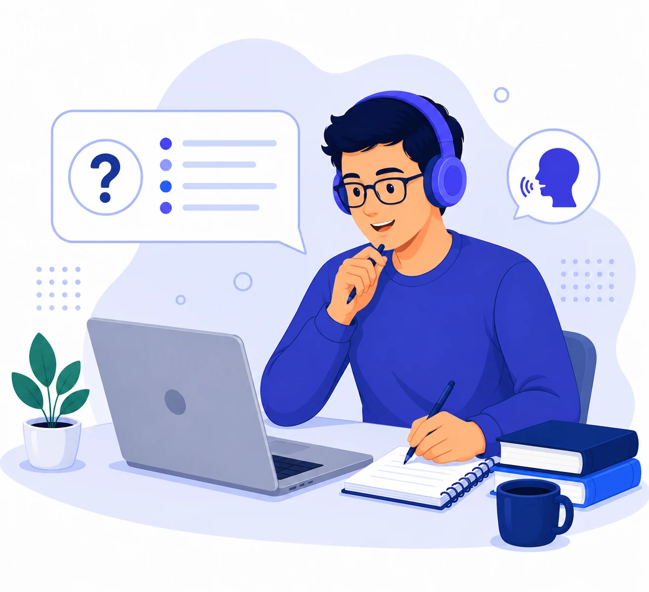 PTE Answer Short Question Practice listening and speaking illustration